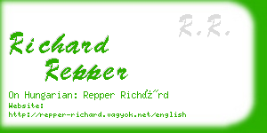 richard repper business card